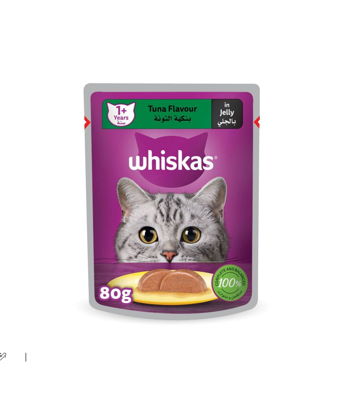WHISKAS TUNA FLAVOUR FOR 1+ YEAR OLD 80GM