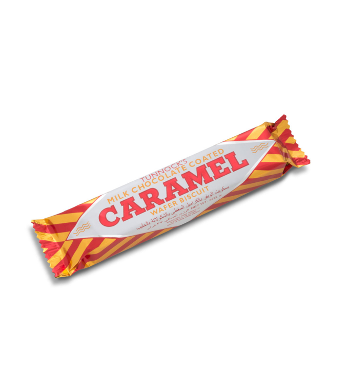 TUNNOCKS MILK CHOCOLATE COATED CARAMEL WAFER BISCUIT