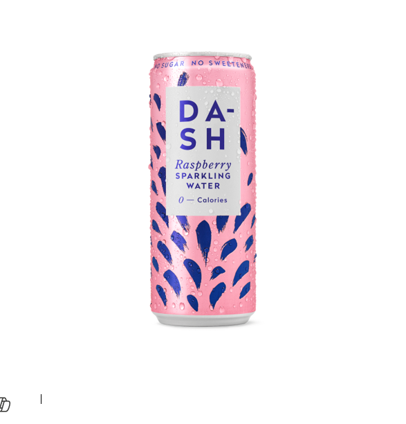 DASH RASPBERRY SPARKLING WATER 330 ML