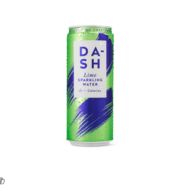 DASH LIME SPARKLING WATER 330 ML