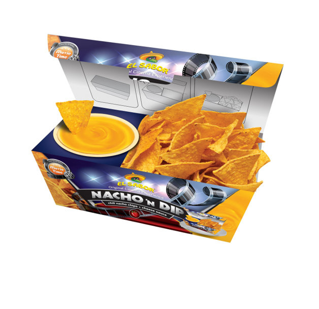EL SABOR NACHO 'N DIP CHILLI AND CHEESE NACHO CHIPS 175GM