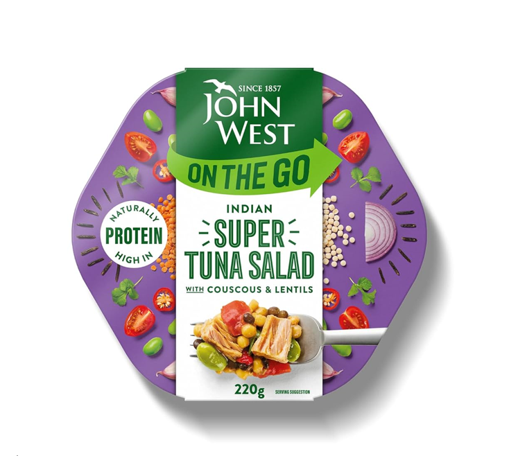 JOHN WEST ON THE GO INDIAN SUPER TUNA SALAD 220GM