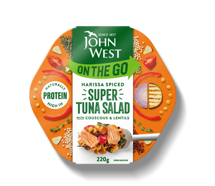 JOHN WEST ON THE GO HARISSA SUPER TUNA SALAD 220GM