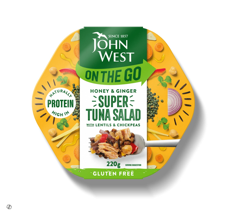 JOHN WEST ON THE GO HONEY & GINGER SUPER TUNA SALAD 220GM