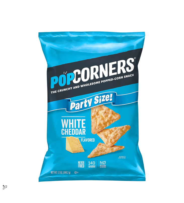 POPCORNERS WHITE CHEDDAR 198.4GM