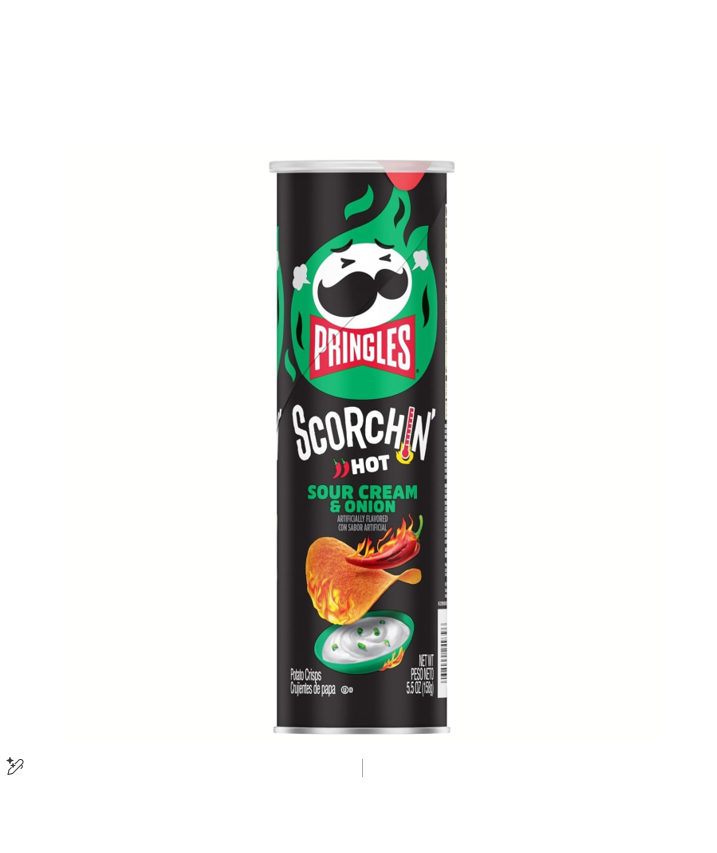 PRINGLES SCORCHIN HOT SOUR CREAM ONION 158GM