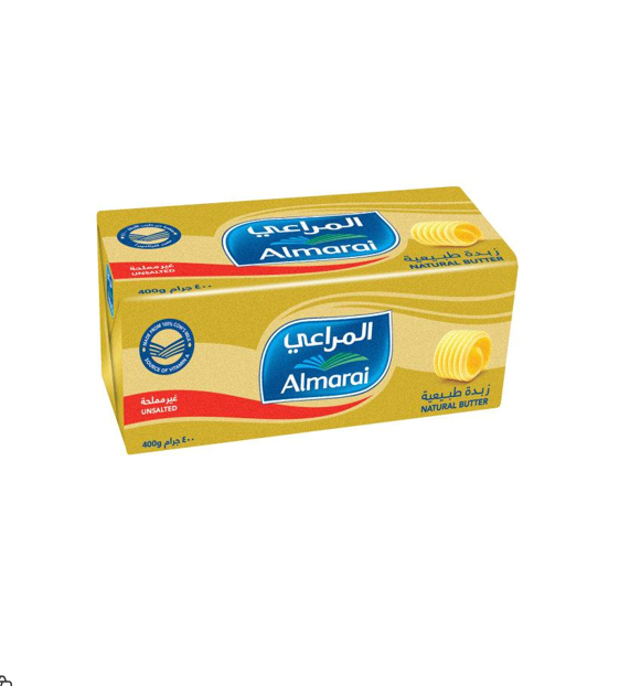 ALMARAI NATURAL UNSALTED BUTTER 400GM 