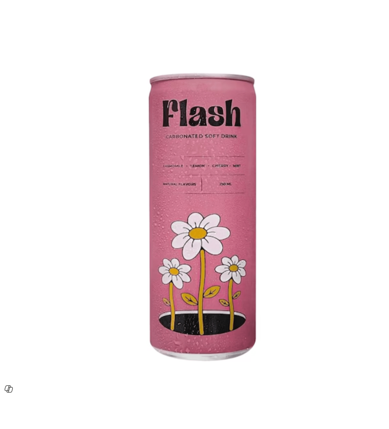 FLASH CARBONATE SOFT DRINK PINK 250ML 
