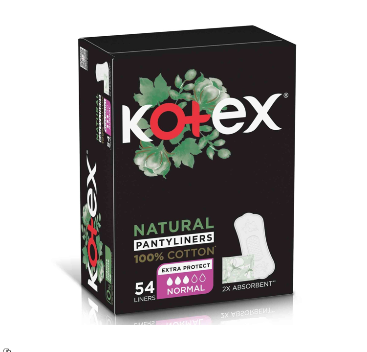 KOTEX LINERS NATURAL NORMAL 54 LINERS