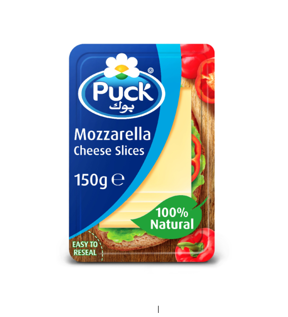 PUCK NATURAL MOZZARELLA CHEESE SLICE 150GM 