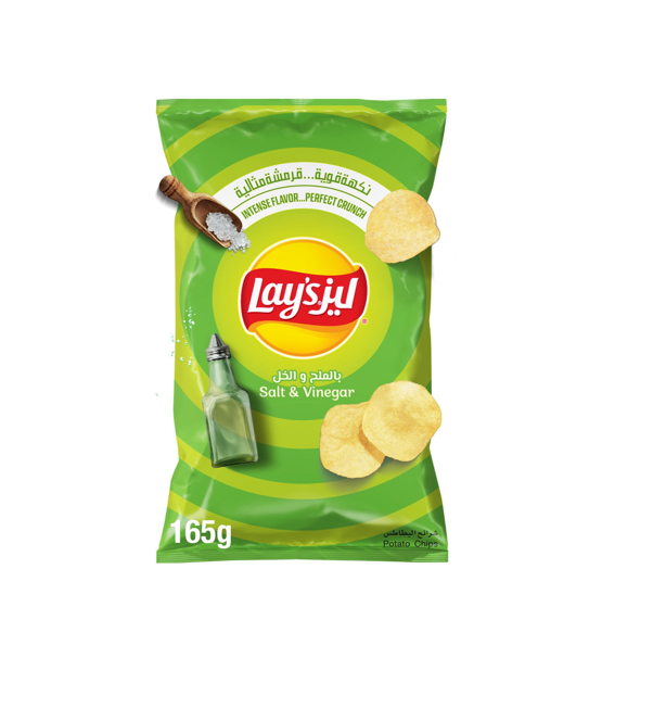 LAYS SALT AND VINEGAR POTATO CHIPS 165 GM