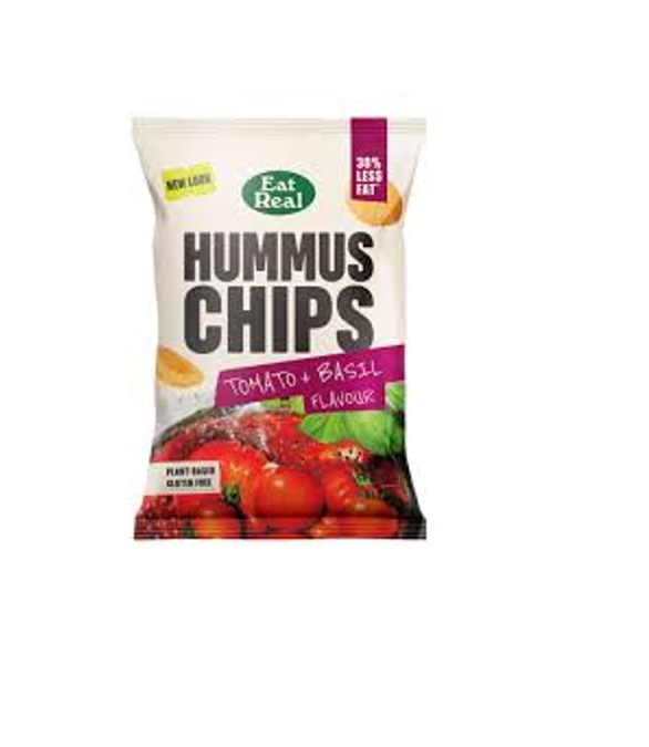 EAT REAL HUMMUS CHIPS TOMATO BASIL 110 GM 