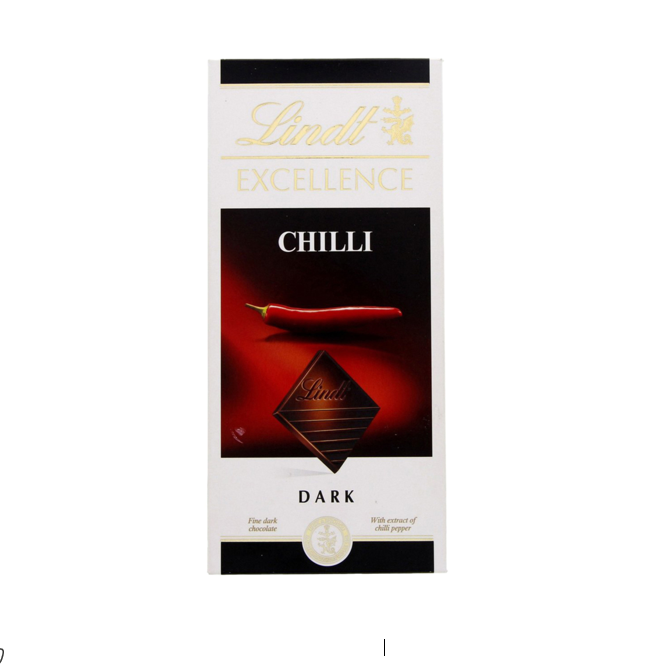 LINDT EXCELLENCE CHILLI DARK CHOCOLATE 100GM