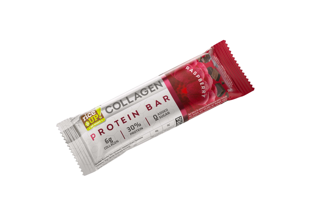 RICE UP COLLAGEN PROTEIN BAR RASPBERRY 50GM