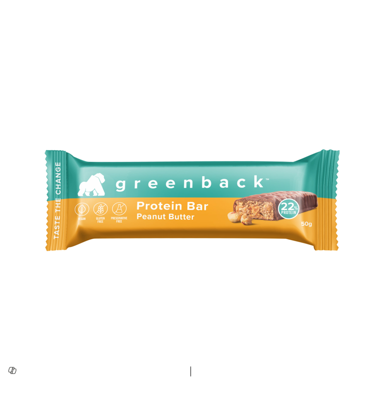 GREEN BACK PROTEIN BAR PEANUT BAR 50GM 