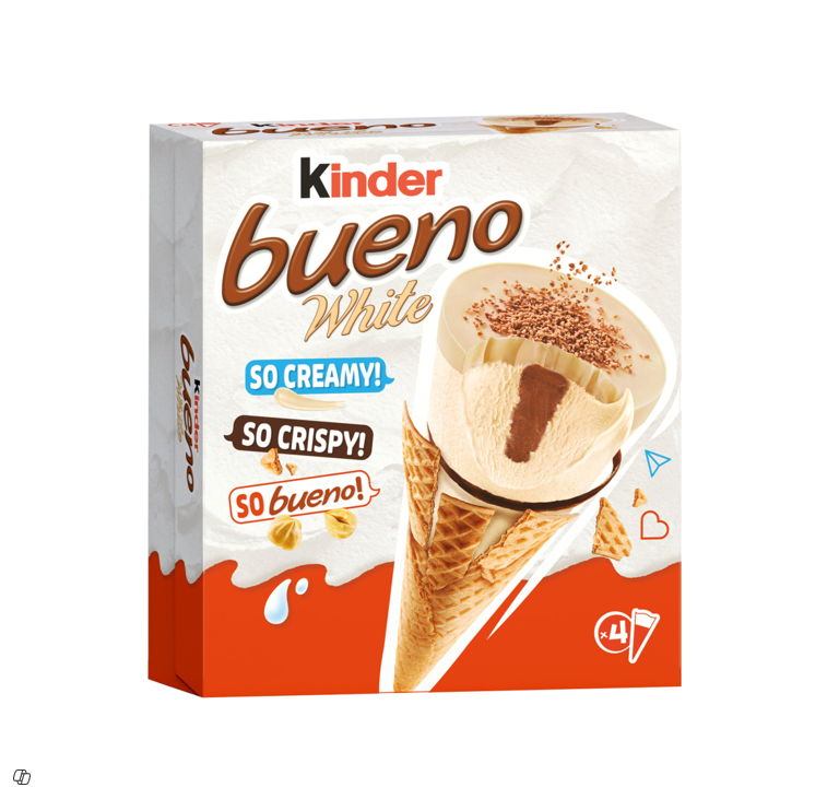 KINDER BUENO WHITE ICE CREAM CONE 4*PCS