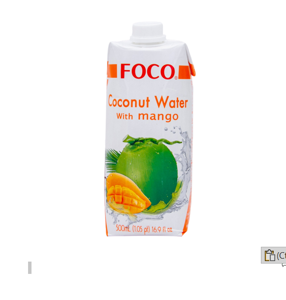 FOCO COCONUT WATER WITH MANGO 500ML 