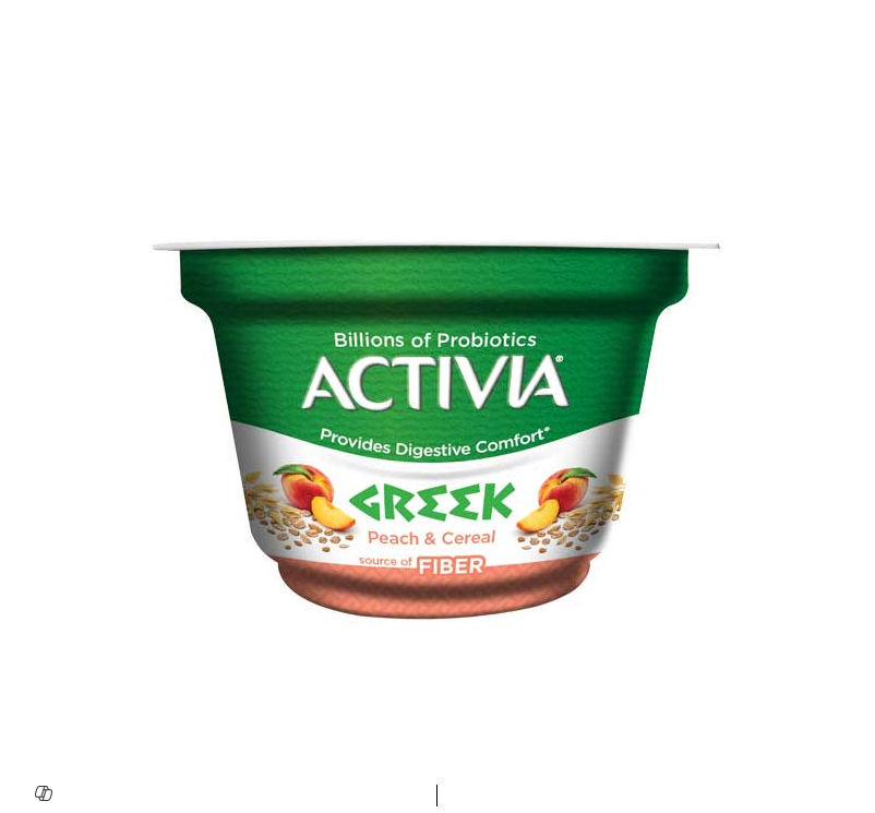ACTIVIA GREEK YOGHURT PEACH & CEREALS 150GM