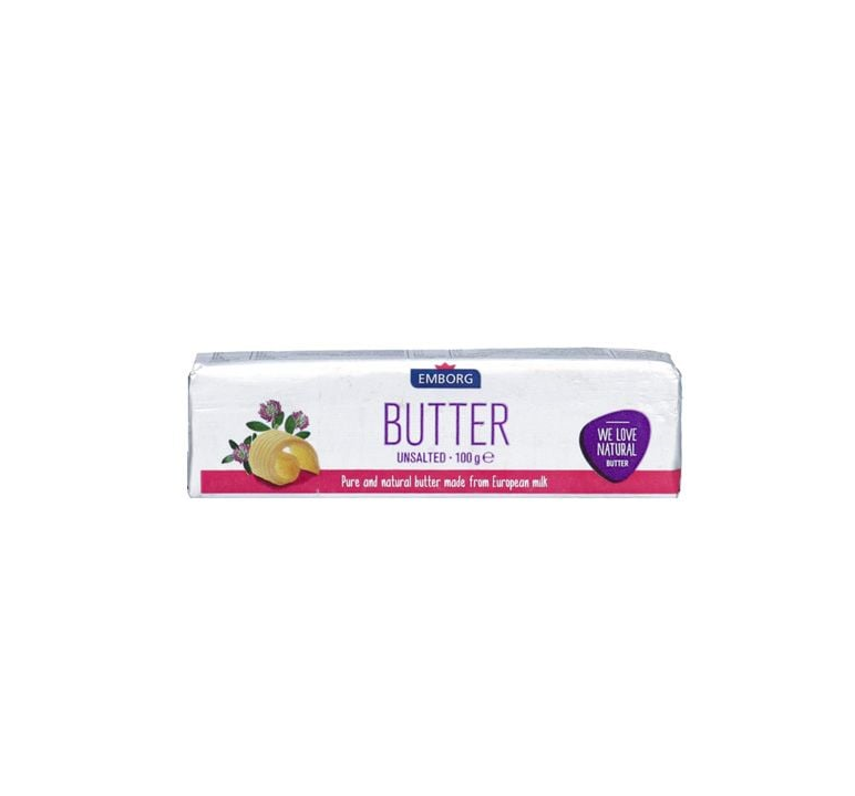 EMBORG BUTTER UNSALTED 100GM 