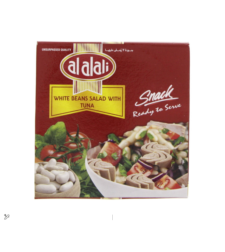 ALALALI TUNA SNACK WHITE BEANS SALAD WITH TUNA 185GM