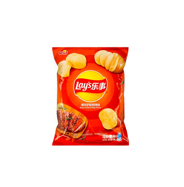 LAYS POTATO CHIPS TEXAS GRILLED BBQ FLAVOUR 70GM 