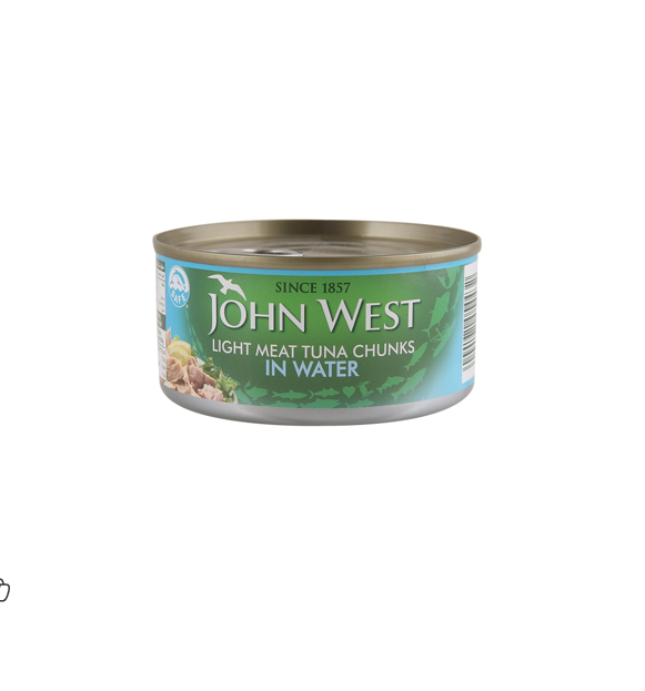 JOHN WEST LIGHT MEATTUNA IN WATER 3X170GM