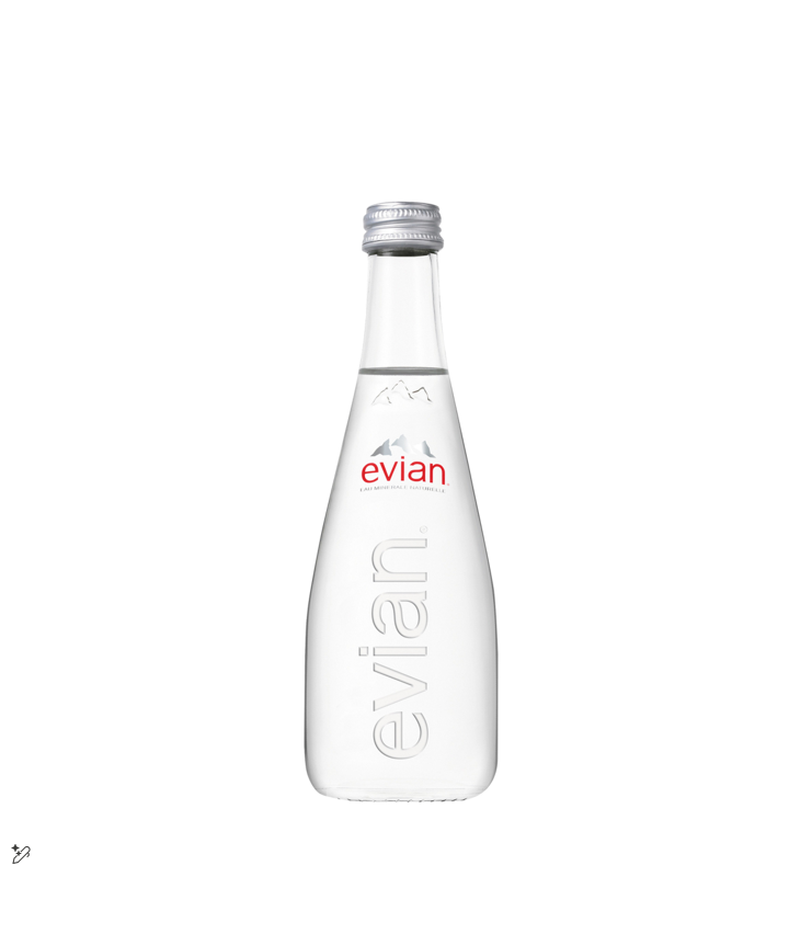 EVIAN NATURAL MINERAL GLASS BOTTLE 330ML
