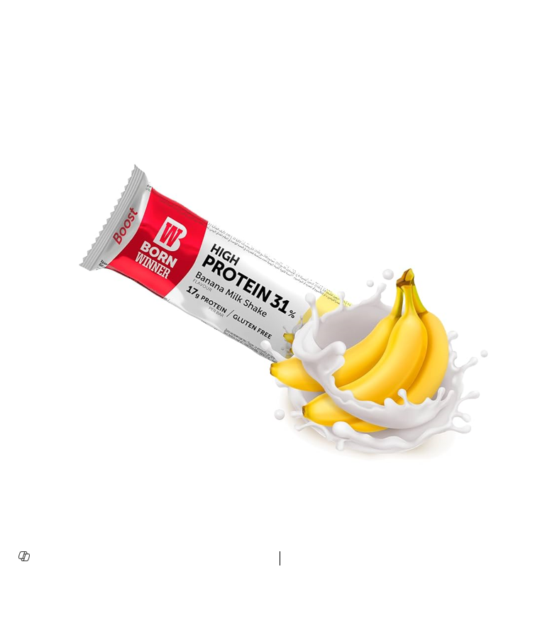 BORN WINNER BANANA MILK SHAKE PROTEIN BAR 55GM 