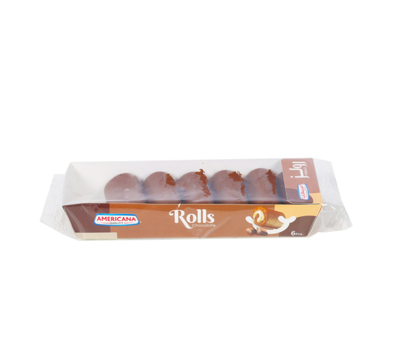 AMERICANA 6PC MINI CHOCOLATE ROLL 120GM 