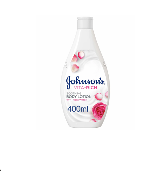 JOHNSONS VITA-RICH BODY LOTION WITH ROSE WATER 400ML 