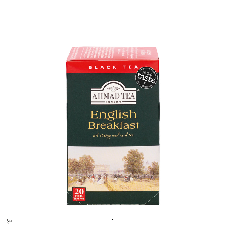 AHMAD TEA ENGLISH BREAKFAST 20FOIL TEA BAGS 
