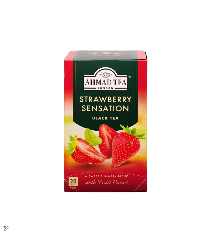 AHMAD TEA STRAWBERRY SENSATION BLACK TEA 20FOIL