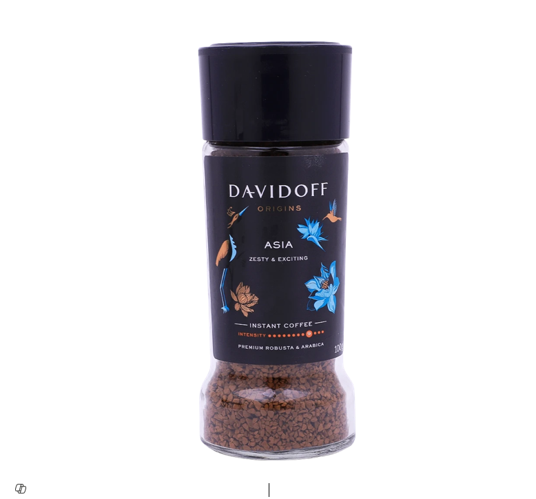 DAVIDOFF ASIA ZESTY&EXCITING INSTANT COFFEE 100GM 