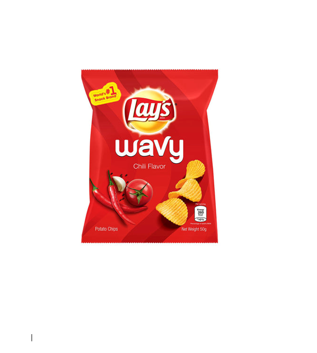 LAYS WAVY POTATO CHIPS SPICY FLAVOUR 70GM
