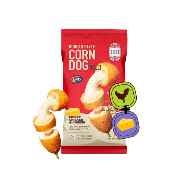 KOREAN STYLE CORN DOG CRISPY CHICKEN CHEESE 320GM 