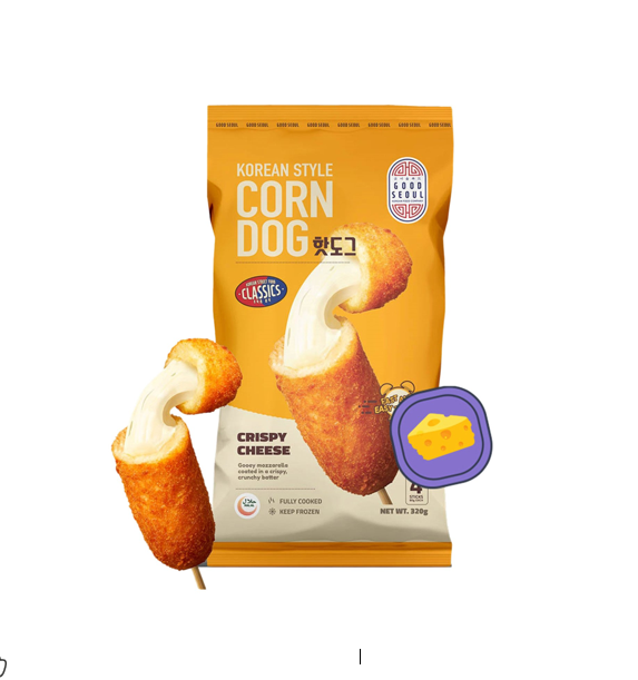 KOREAN STYLE CORN DOG CRISPY CHEESE 320GM 