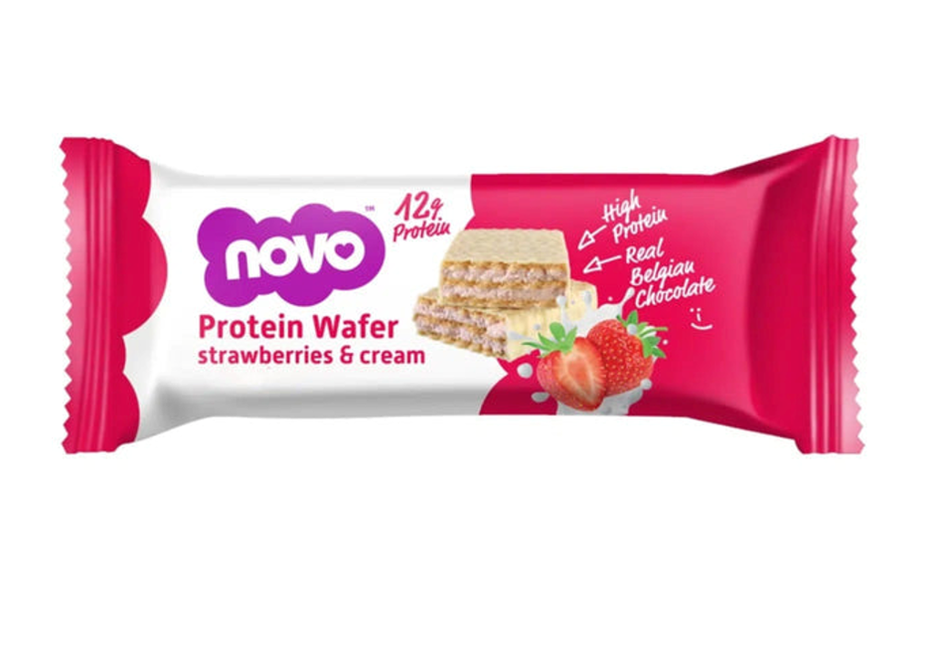 NOVO PROTEIN WAFER STRAWBERRIES CREAM FLAVOUR 40GM