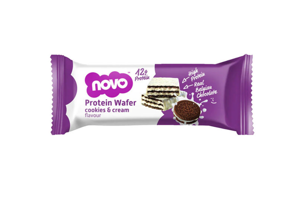 NOVO PROTEIN WAFER ENERGY BAR COOKIES & CREAM 40 GRAMS 