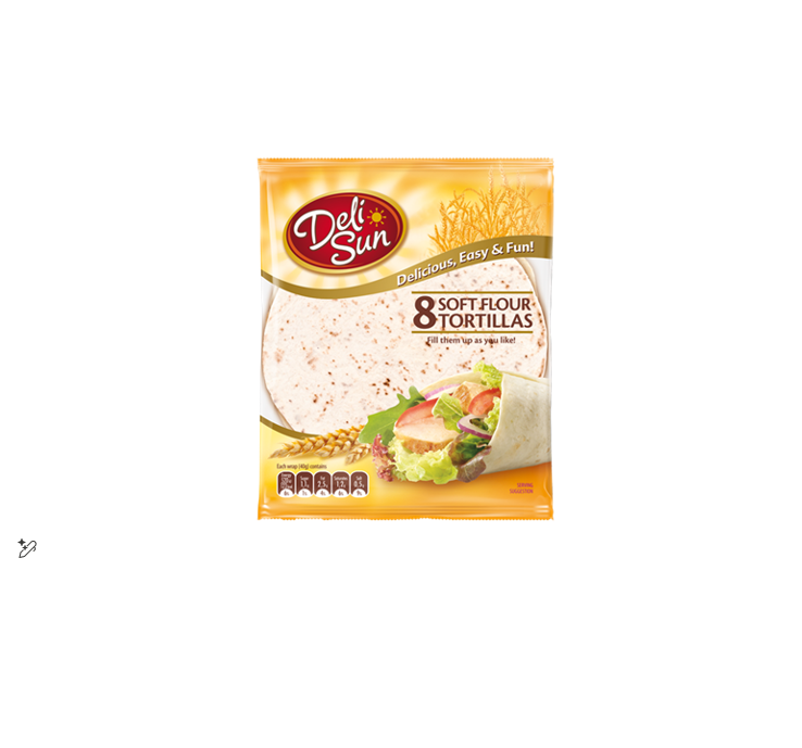 DELISUN TORTILLAS SOFT FLOUR 250GM
