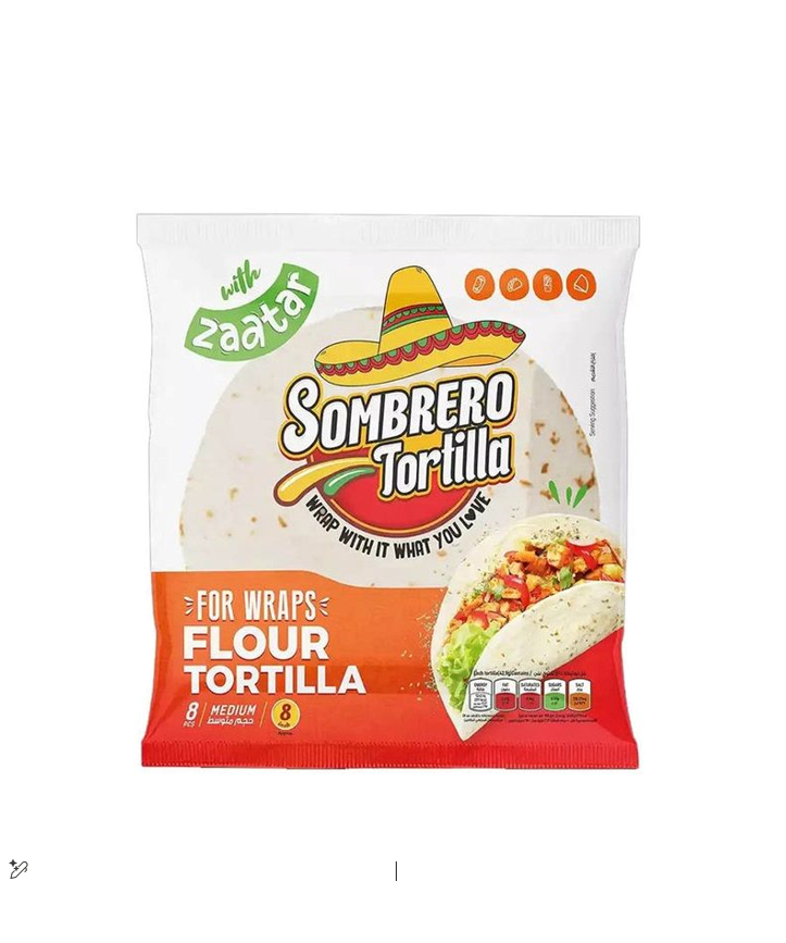 SOMBREARO TORTILLA FLOUR WRAP 8PCS 340GM