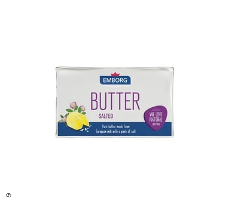 EMBORG BUTTER SALTED 200GM 