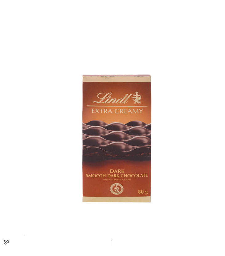 LINDT EXTRA CREAMY DARK SMOOTH CHOCOLATE 80GM