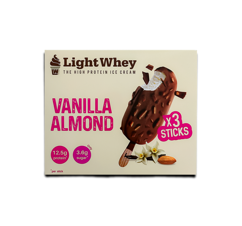 LIGHT WHEY PROTEIN ICE CREAM VANILLA ALMOND X3STICKS 120ML 