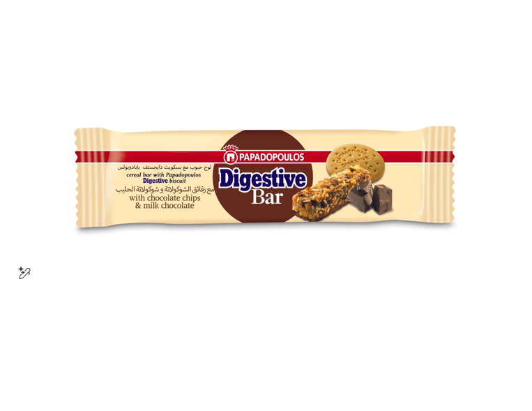 DIGESTIVE BAR WITH CHOCOLATE CHIPS&MILK 28GM