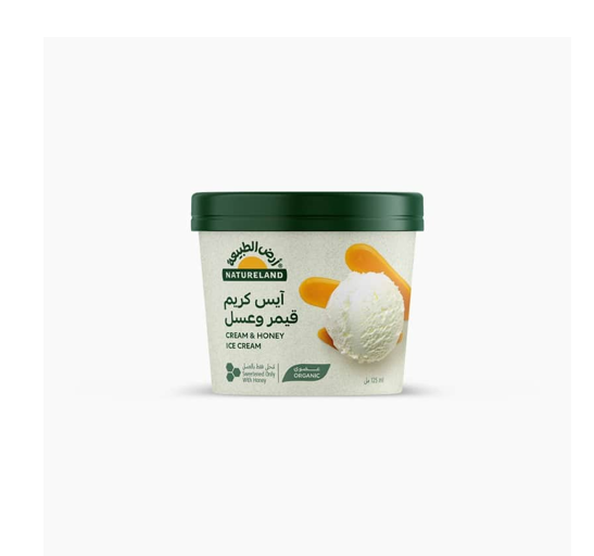 NATURELAND CREAM AND HONEY ICE CREAM 125ML