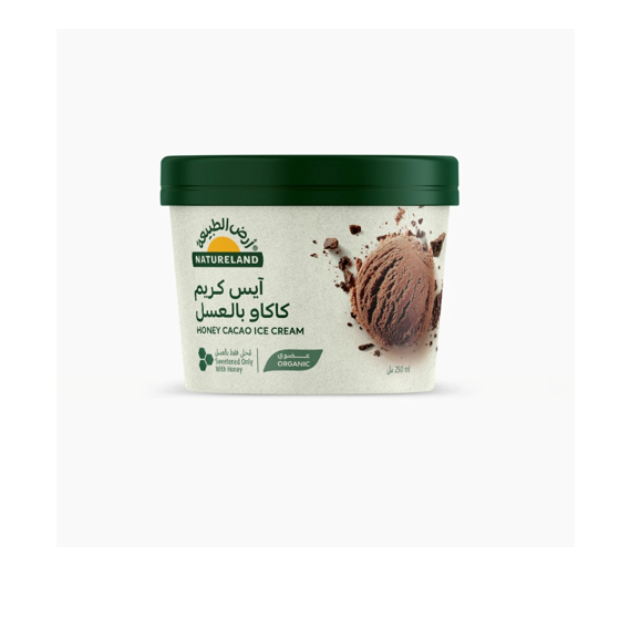 NATURELAND HONEY CACAO ICE CREAM 125ML