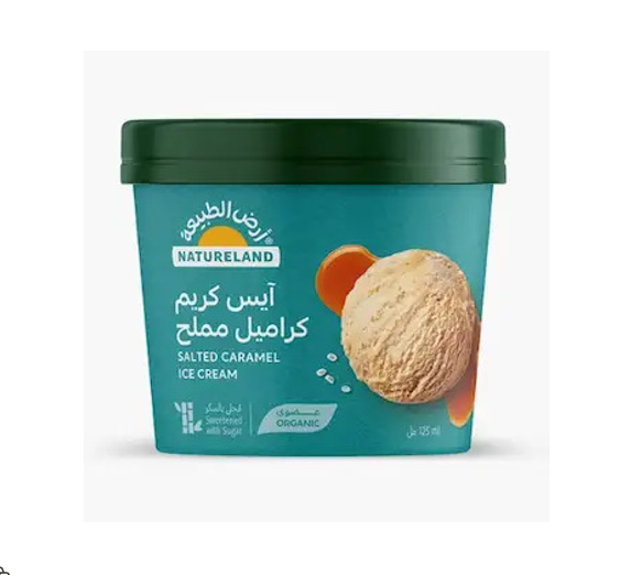 NATURLAND SALTED CARAMEL ICE CREAM 125ML
