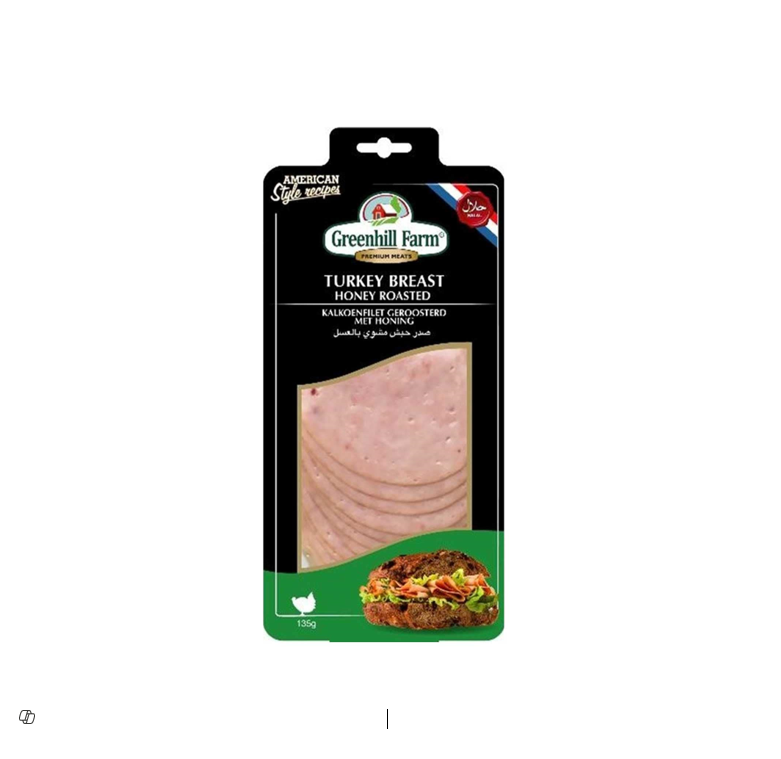 GREENHILL TURKEY BREAST HONEY ROASTED KALKOENFILET GEROOSTERD MET HONING 135GM