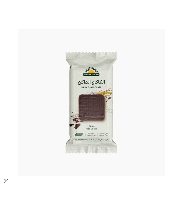 NATURELAND MINI RICE CAKES WITH DARK CHOCOLATE 16GM