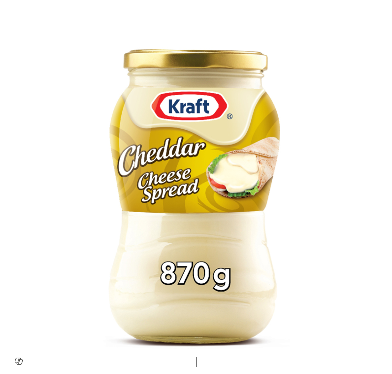 KRAFT CHEDDAR CHEESE SPREAD ORIGNAL 870GM